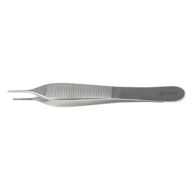 Pinza Adson cirugía fina plana 12 cm.