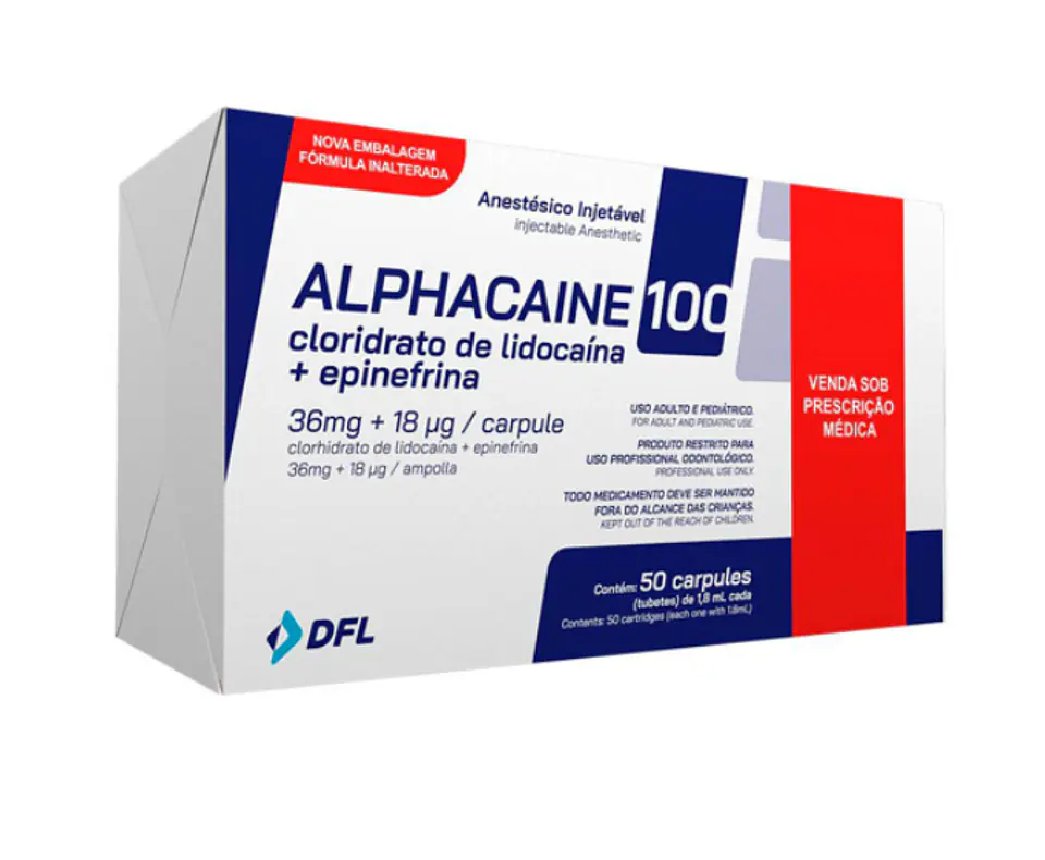 Alphacaine Anestesia al 2% DLF 1