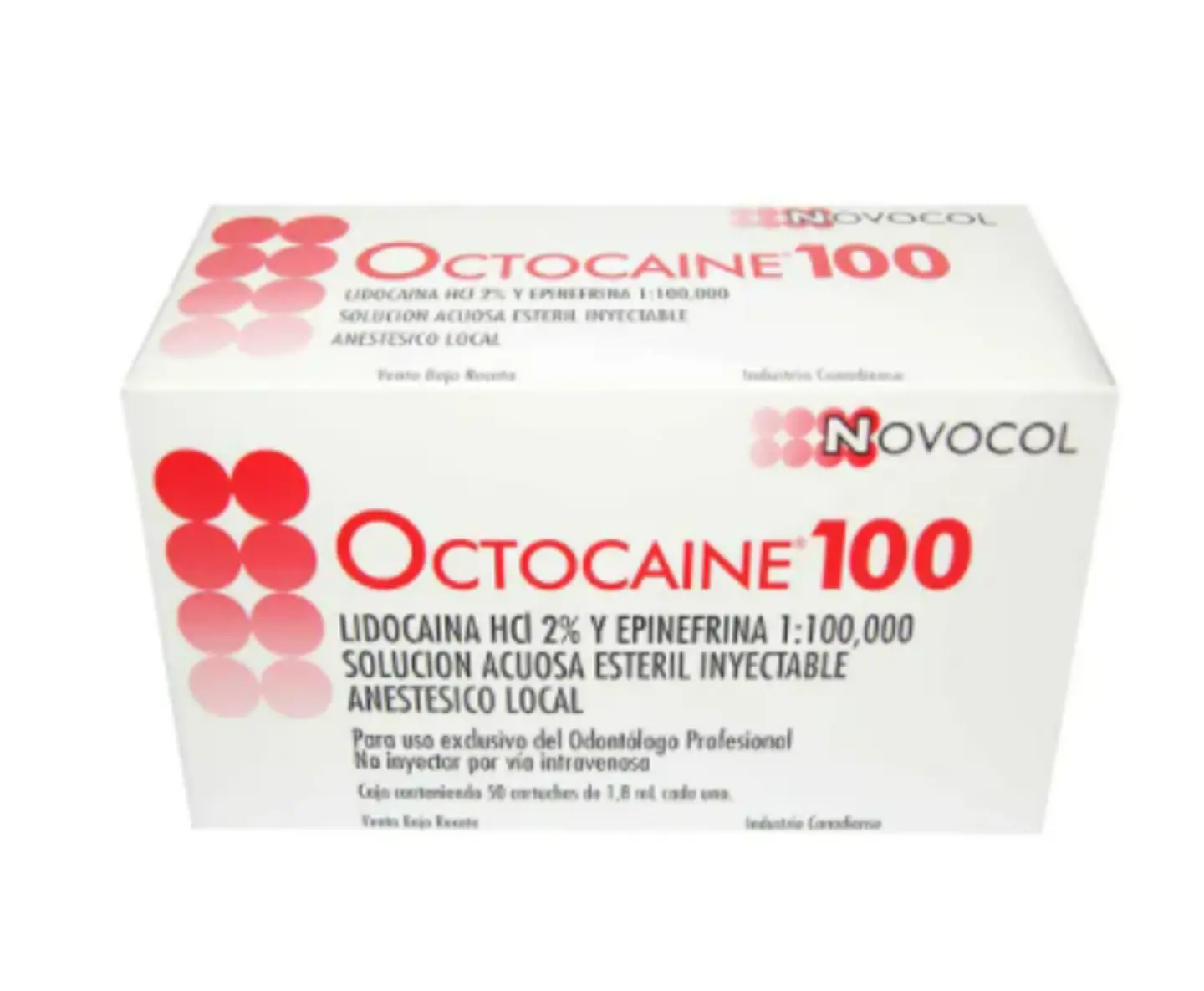 Anestesia Octocaina 2% 1:100.000 Novocol 1