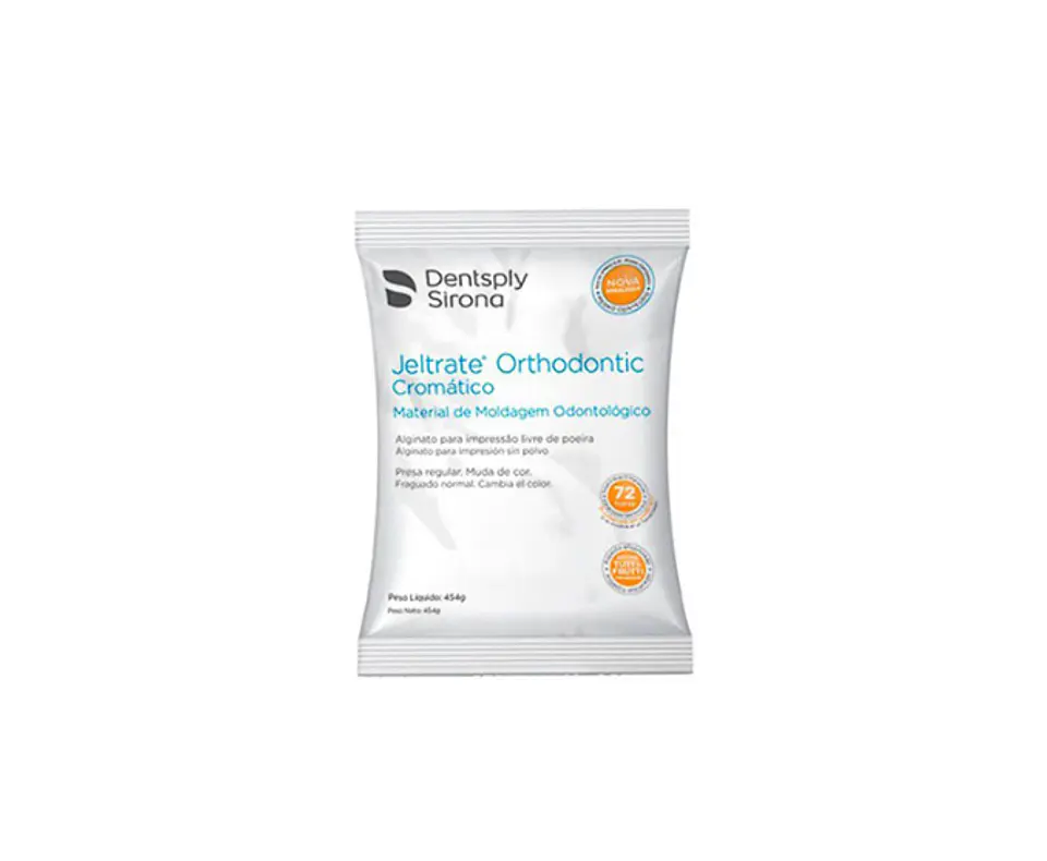Jeltrate Orthodontic Bolsa Naranja 454g Fraguado Rápido Dentsply 1