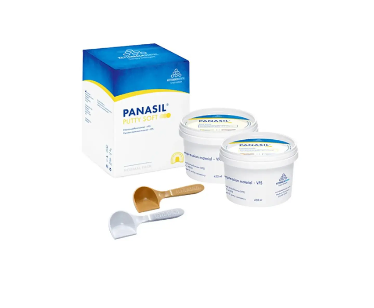 Silicona Panasil Putty Soft Base 450ml + Catalizador 450ml Kettenbach 1
