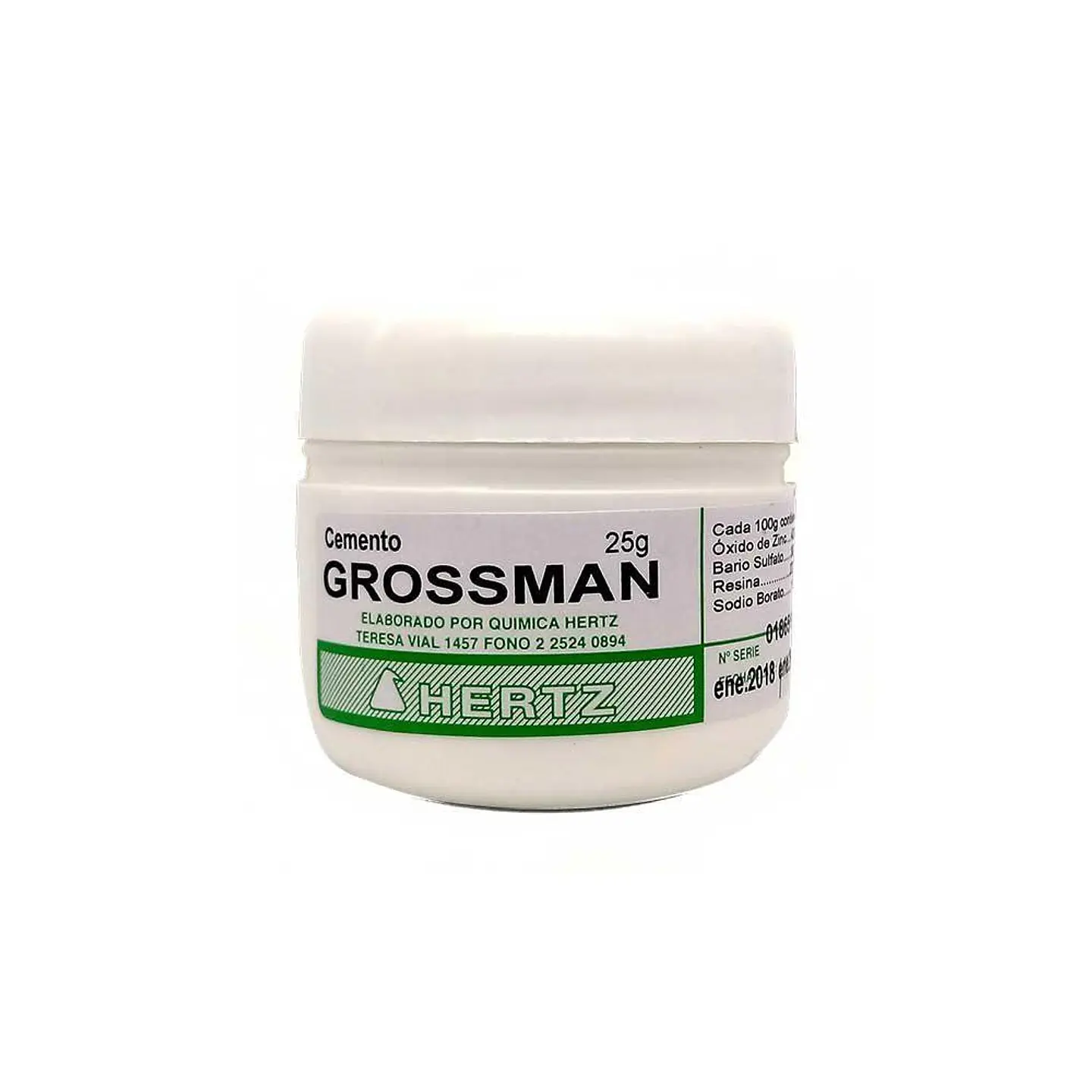 Cemento Grossman 25gr Hertz 1