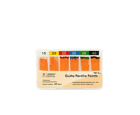 Conos de Gutapercha 0.02 Taper Rogin Dental