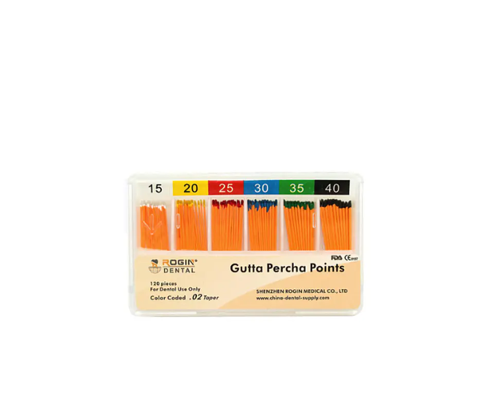 Conos de Gutapercha 0.02 Taper Rogin Dental 1