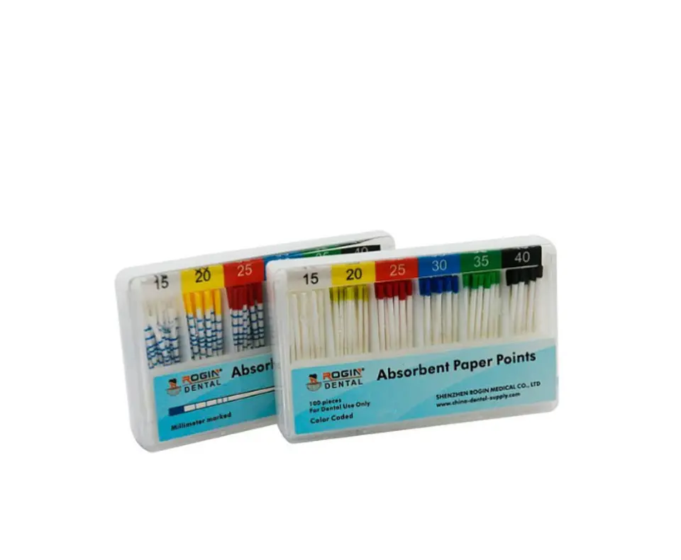 Conos de Papel Absorbente Taper 0.02 Rogin Dental 1