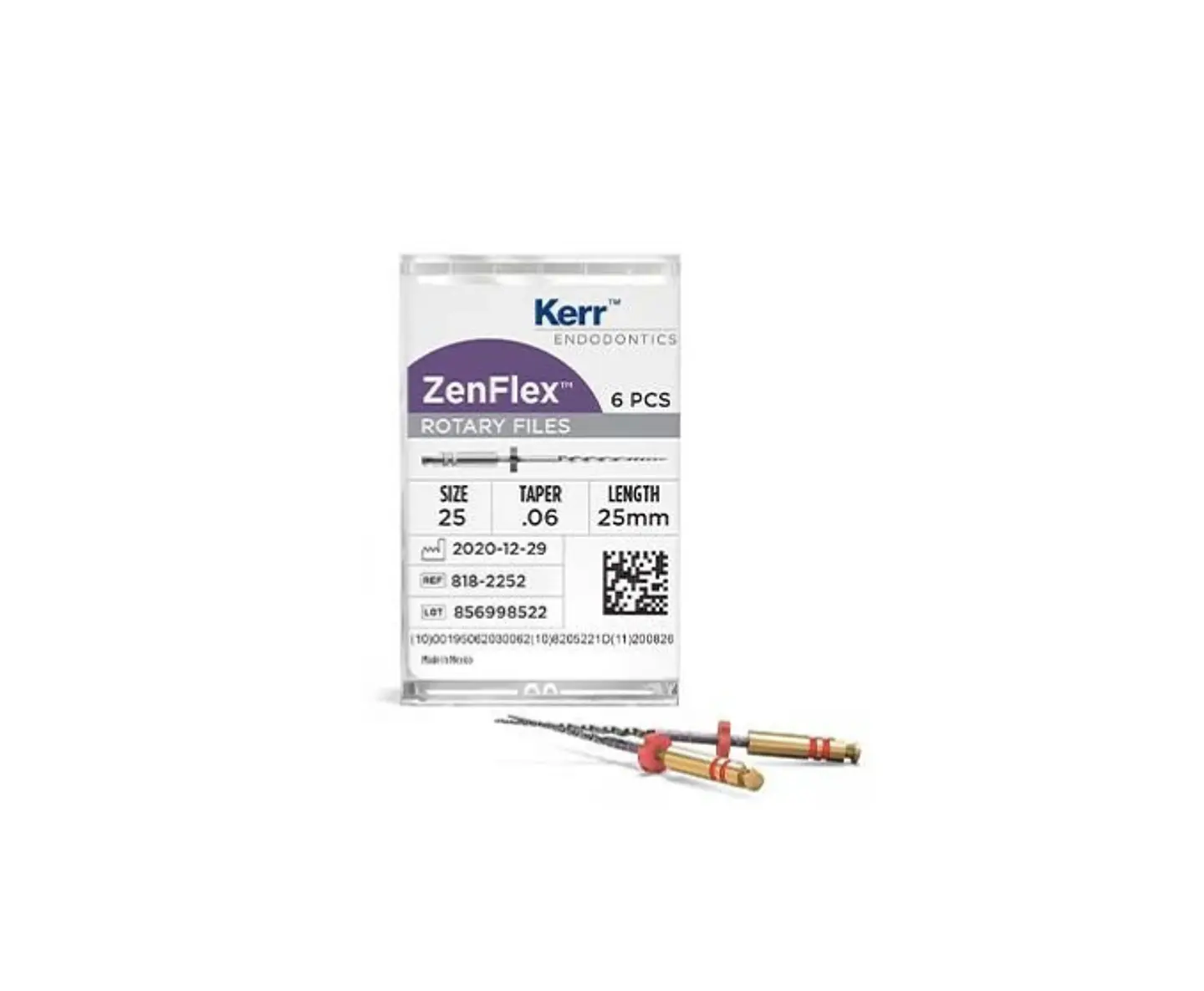Lima Rotatoria Zenflex Kerr Taper 06 25mm 6 Unidades Kerr 1