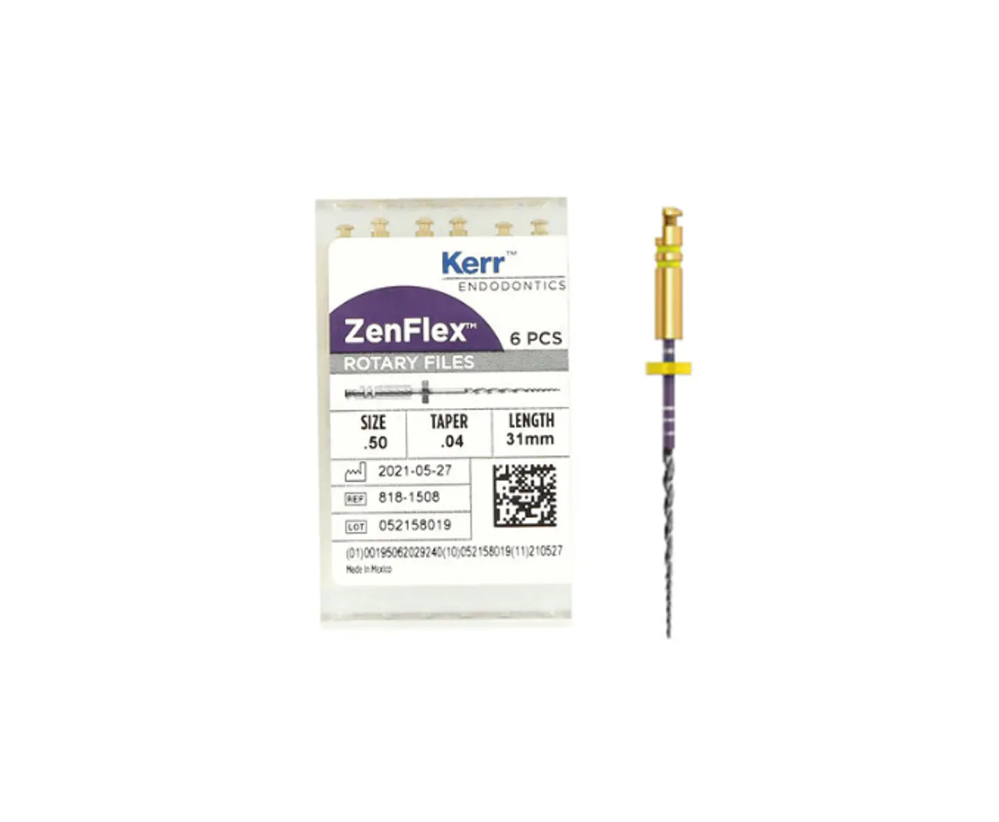 Lima Rotatoria Zenflex Kerr Taper 06 31mm 6 Unidades Kerr 1