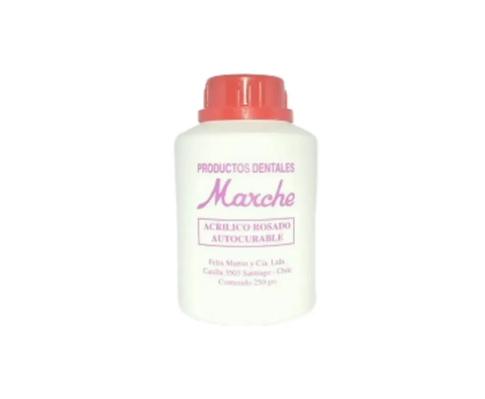 Acrílico Rosado Autocurable 250gr Marche 1