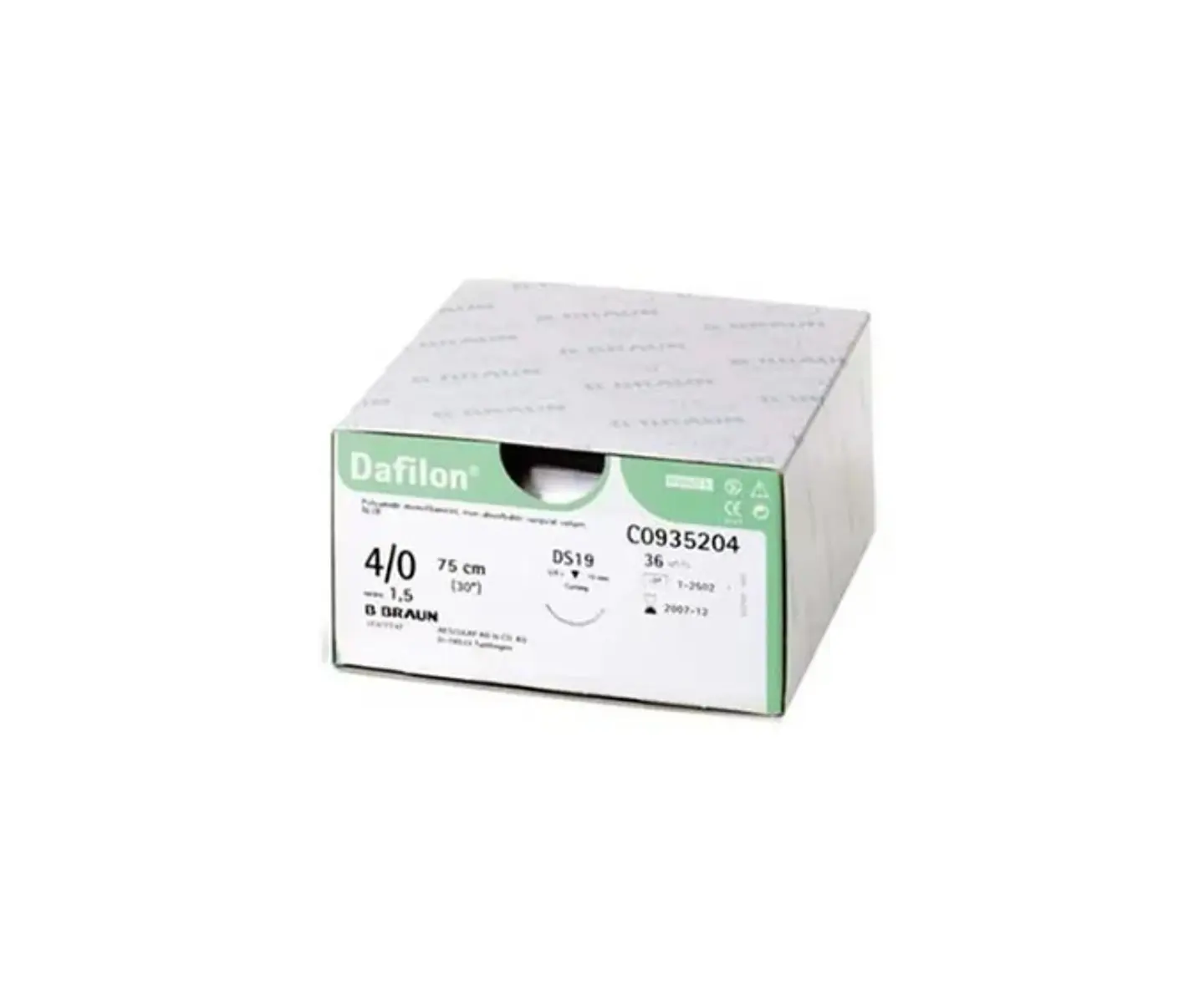 Sutura Nylon Dafilon 4.0 (RC) 3/8 19mm 36 Unidades BBraun 1