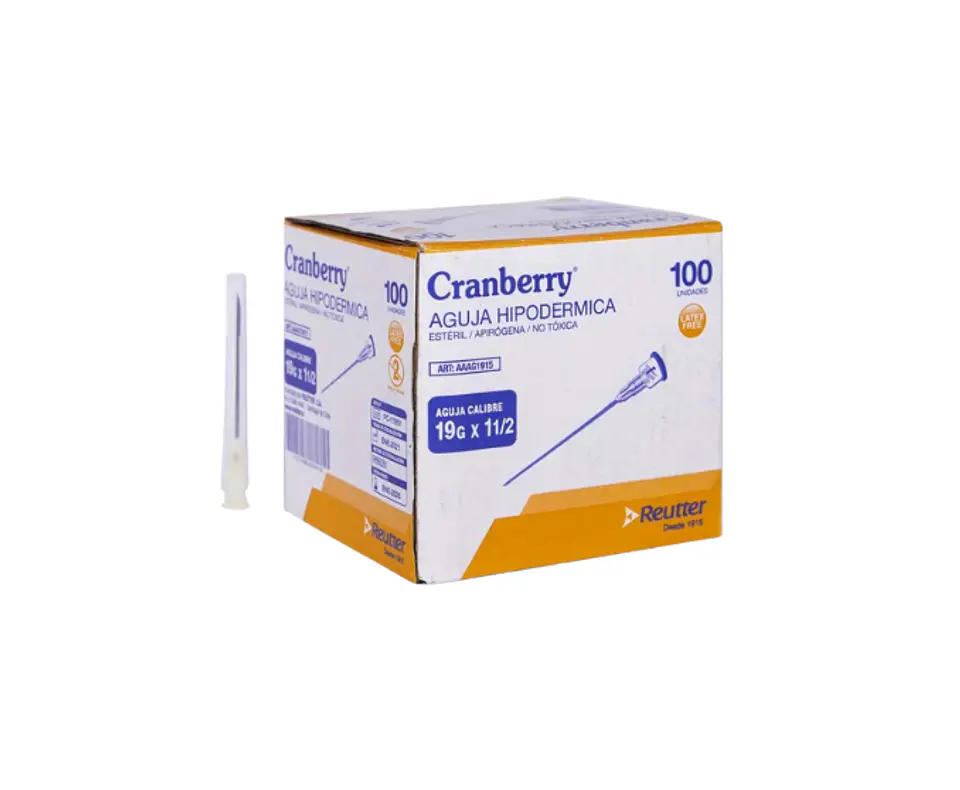 Agujas Hipodérmicas Caja 100 Unidades Cranberry 1