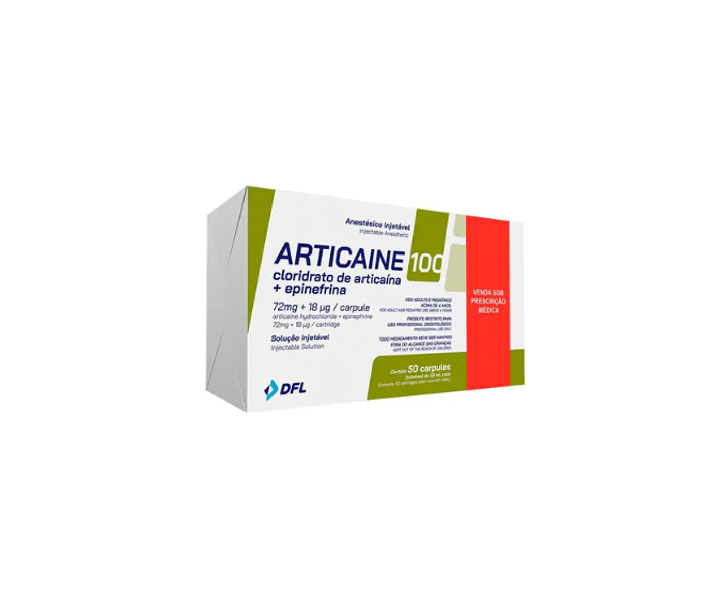 Anestesia Articaína Al 4% 1:100.000 DFL 1