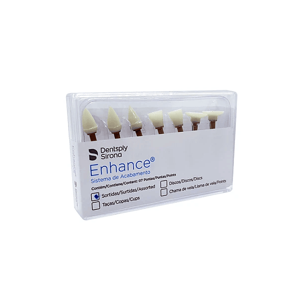 Kit de Gomas de Pulido Para Composite Enhance 7 Unidades Dentsply 