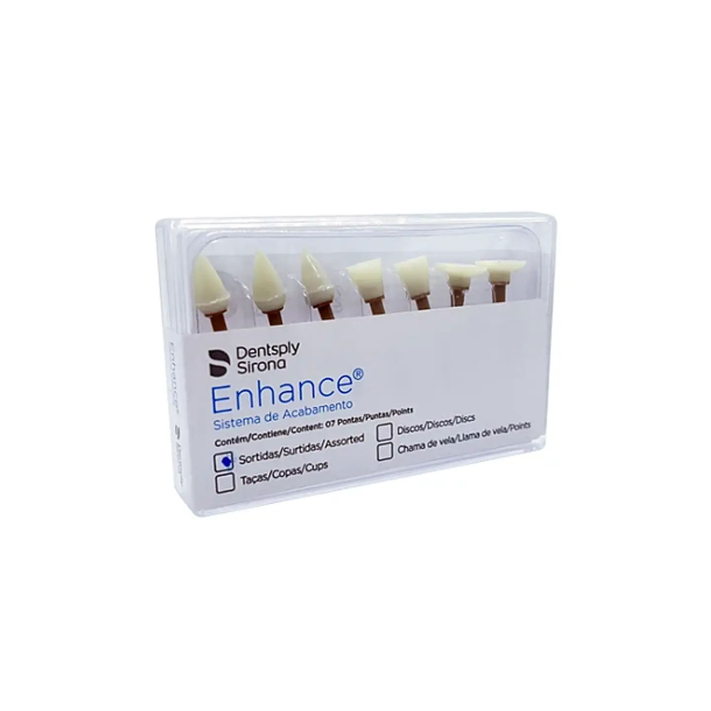 Kit de Gomas de Pulido Para Composite Enhance 7 Unidades Dentsply 1