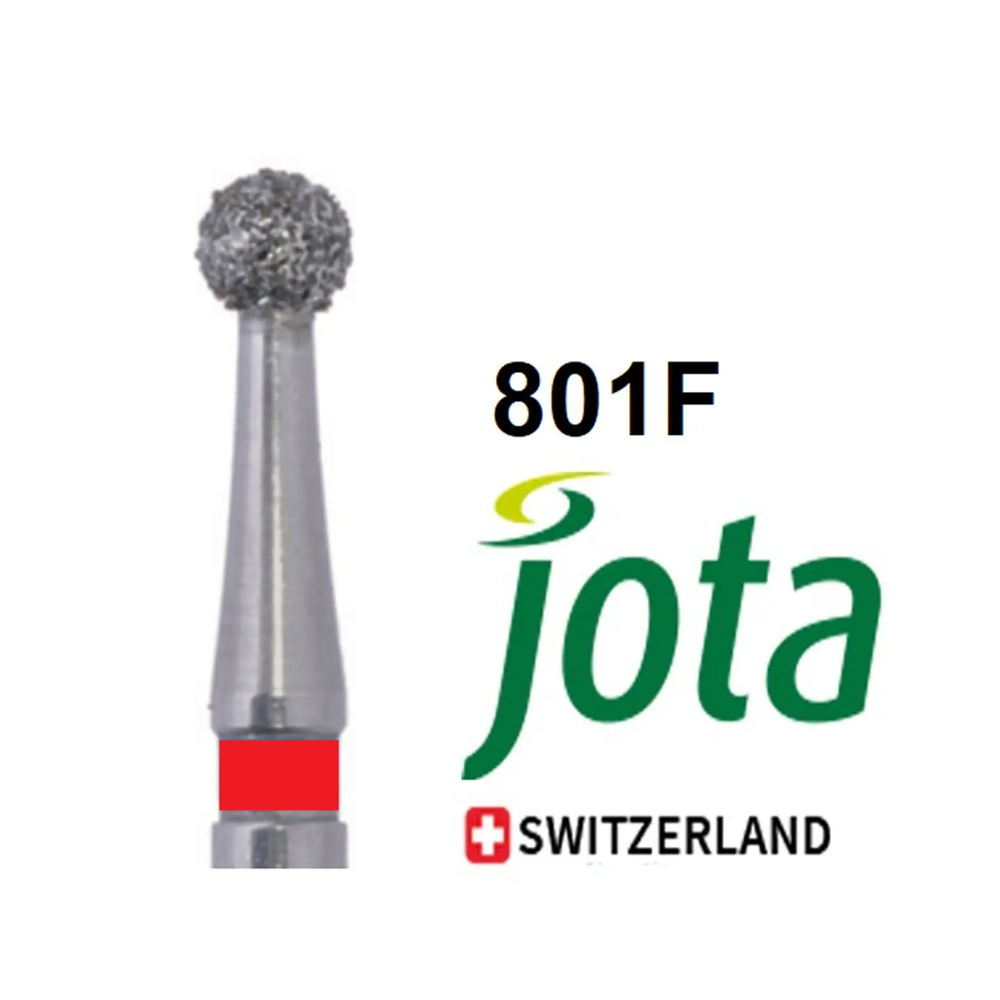 Fresa DTE Redonda A/V 801 Grano Fino (Rojo) Jota Suiza 1