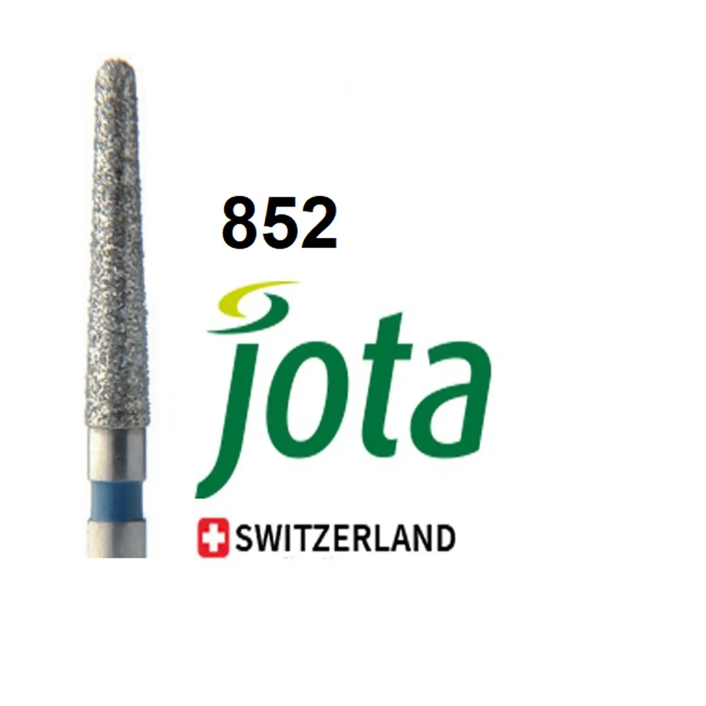 Fresa Diamante A/V Tronco Cónica Pta Red. 852 Grano Medio (Azul) Jota Suiza 1