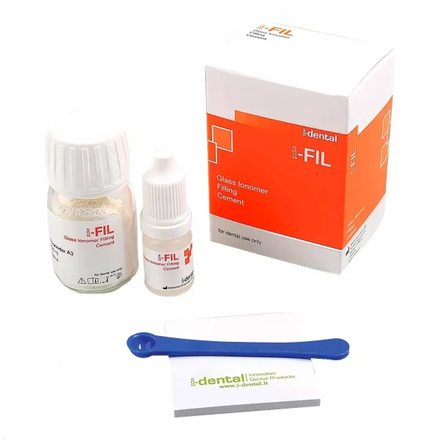 I-Fil A3 Vidrio Ionomero de Restauracion Autopolimirizable 2x10Gr I-Dental 1