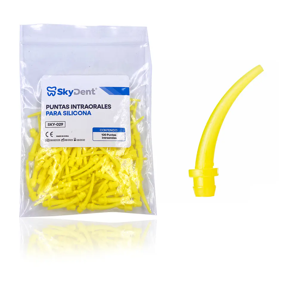 Puntas Intraorales Amarillas 100 Unidades Skydent 1