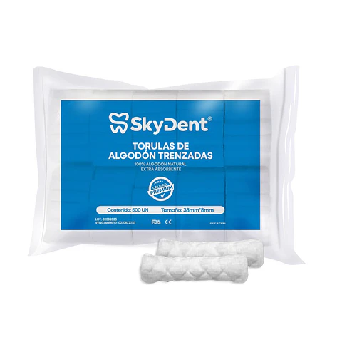 Torulas Trenzadas Skydent 500 Unidades