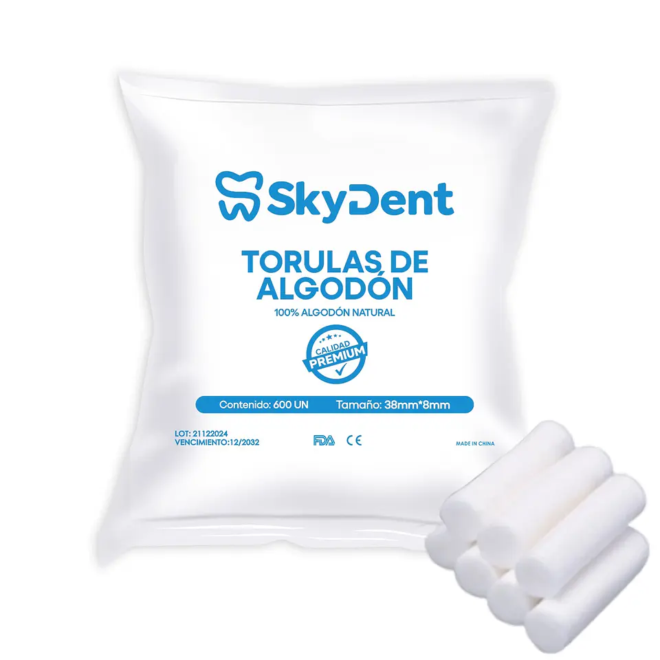 Torula de Algodón Lisas 600 Unidades Skydent 1