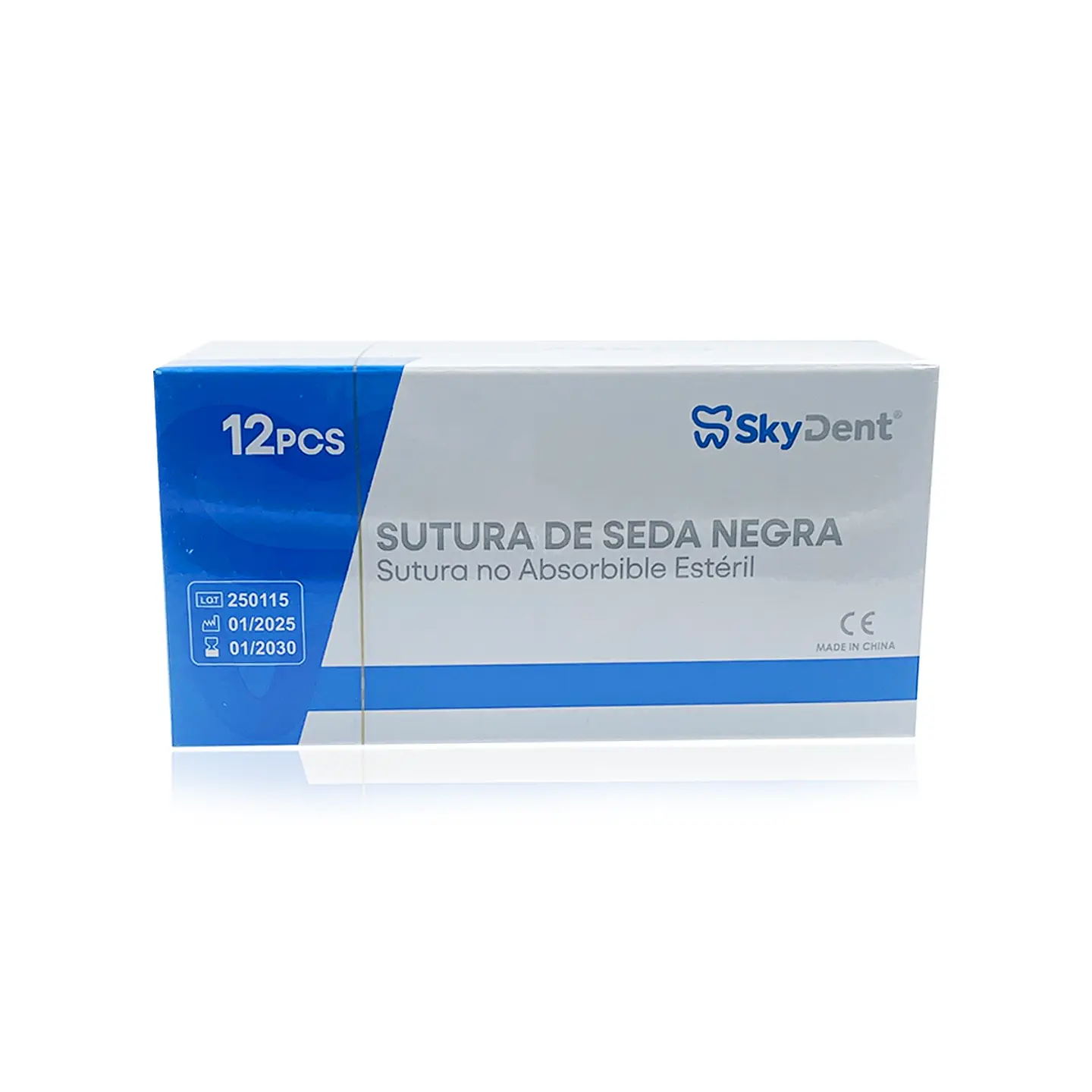 Sutura Seda Negra 12 Unidades Skydent  1
