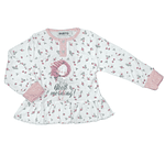 Pijama de Criança Menina de Inverno (Verde/Rosa) dos 2 aos 12 anos
