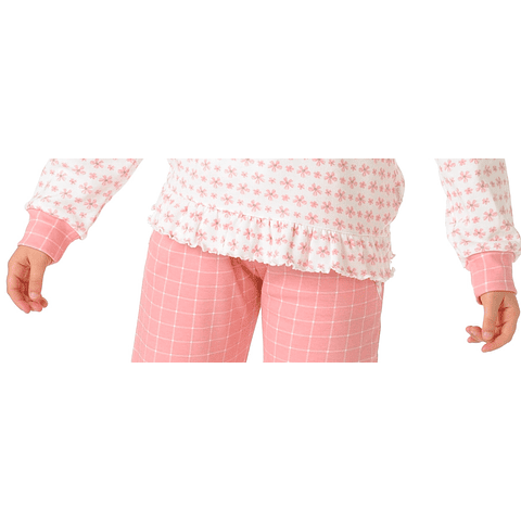 Pijama de Criança Menina de Inverno (Rosa/Azul) dos 2 aos 14 anos