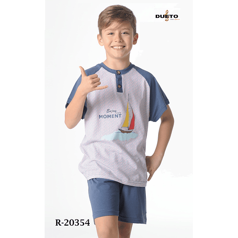 Pijama de Criança Menino Calção de Verão (2-12anos) 