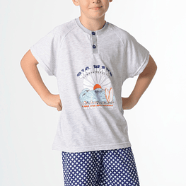 Pijama de Criança Menino Calção de Verão (2-12anos) 