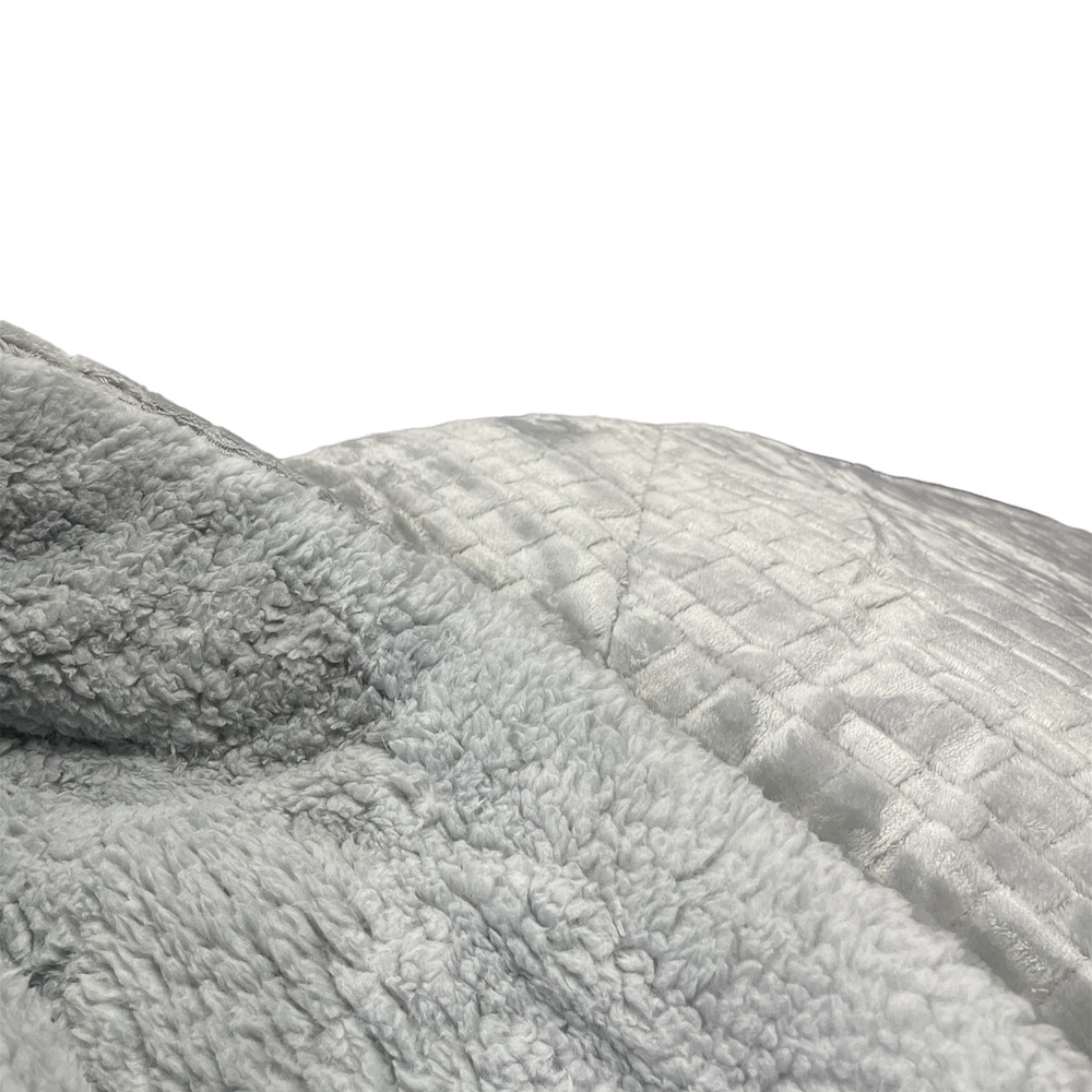 Comforter Casal com Sherpa Jacquard com duas Fronhas 240x260cm (Cinza Prata)