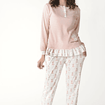 Pijama de Mulher de Inverno (ROSA/CINZA) S/M/L/XL