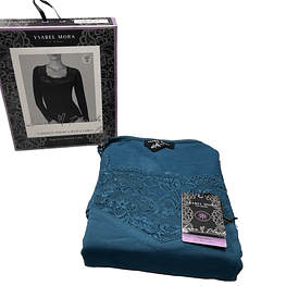 Camisola Interior Térmica Rendada Manga Comprida (S/M/L/XL/XXL) - Verde