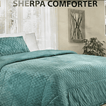 Sherpa Comforter 240x260cm (Verde Água)