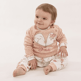 Pijama de Bebé Menina (Rosa e Verde) 12m/18m/24m