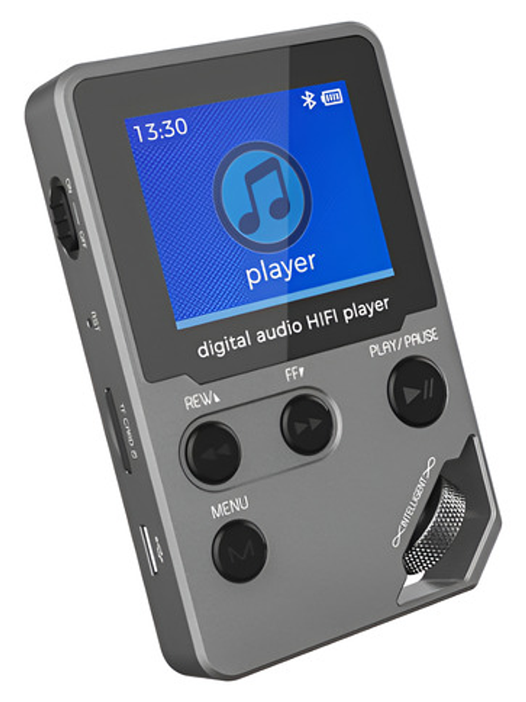 Mini Reproductor Mp3 Hi Fi Dac 72gb Fm Zinc Bluetooth 60hs 1