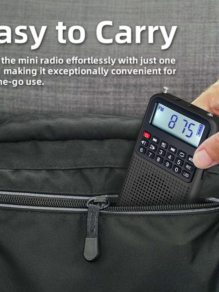 Radio AM FM Recargable Bluetooth Parlante 5w Mp3 Tf Linterna 3