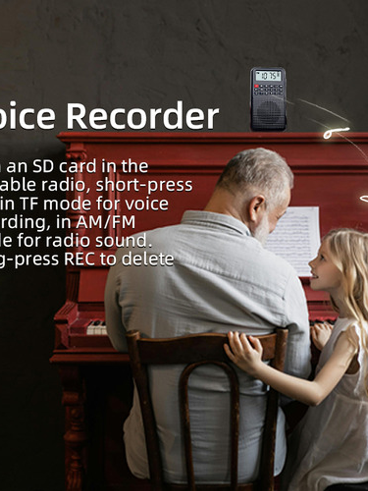 Radio AM FM Recargable Bluetooth Parlante 5w Mp3 Tf Linterna 5