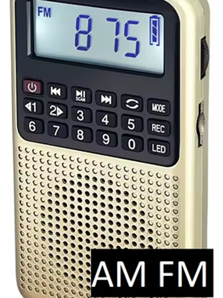 Radio AM FM Recargable Bluetooth Parlante 5w Mp3 Tf Linterna 7