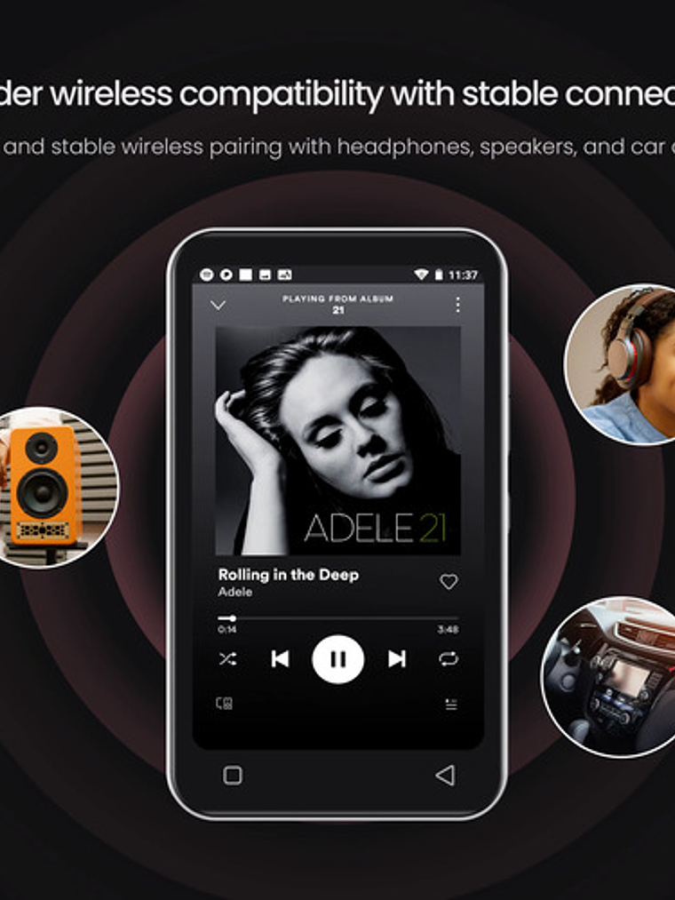 Reproductor Mp3 Android Spotify 80gb Bluetooth 4  Wifi 14