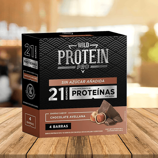 WILD PROTEIN PRO CHOCOLATE AVELLANA 4 uds