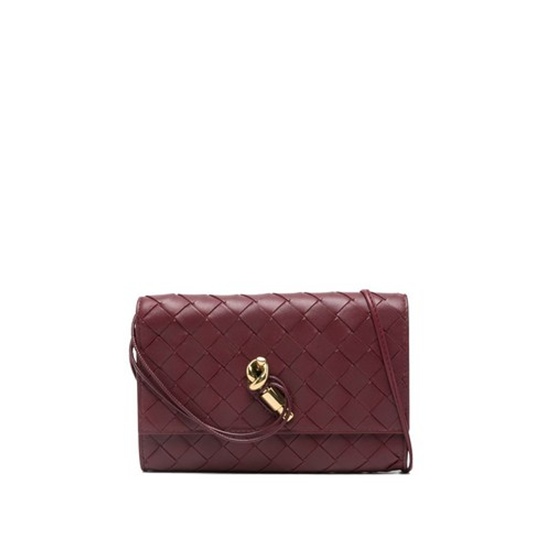 보테가 베네타 인트레치아토 레더 클러치 레드계열 1