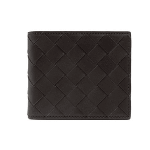 보테가 베네타 인트레치아토 레더 지갑 브라운