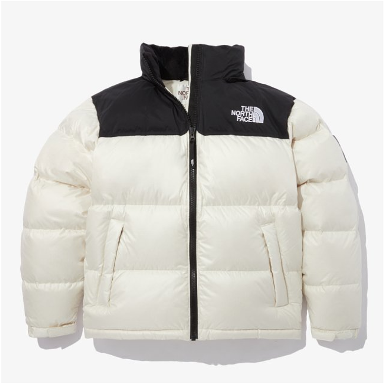 노스페이스 남여공용 노벨티 눕시 다운 자켓 아웃도어 겨울 패딩 흰색 1