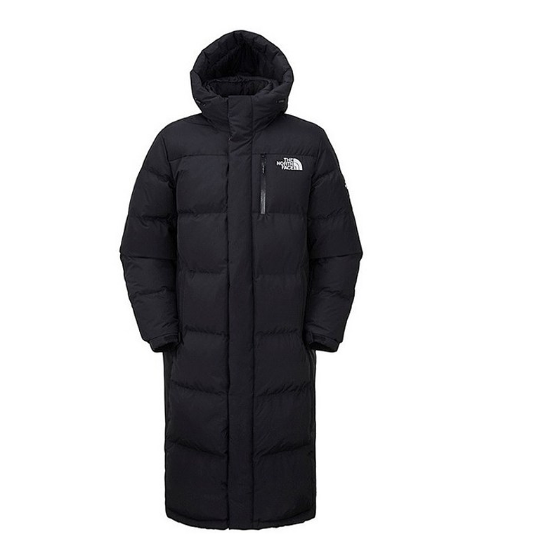 노스페이스 패딩 남녀공용 하이브리드 다운 롱패딩 BLACK WHITE 1