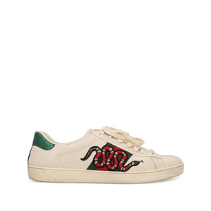 구찌 중고 스네이크 자수 웹 스트라이프 스니커즈