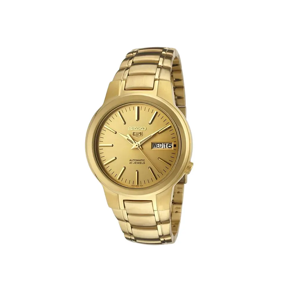 Seiko 5 Automático SNKA10K1: El Brillo de la Tradición en Oro 1