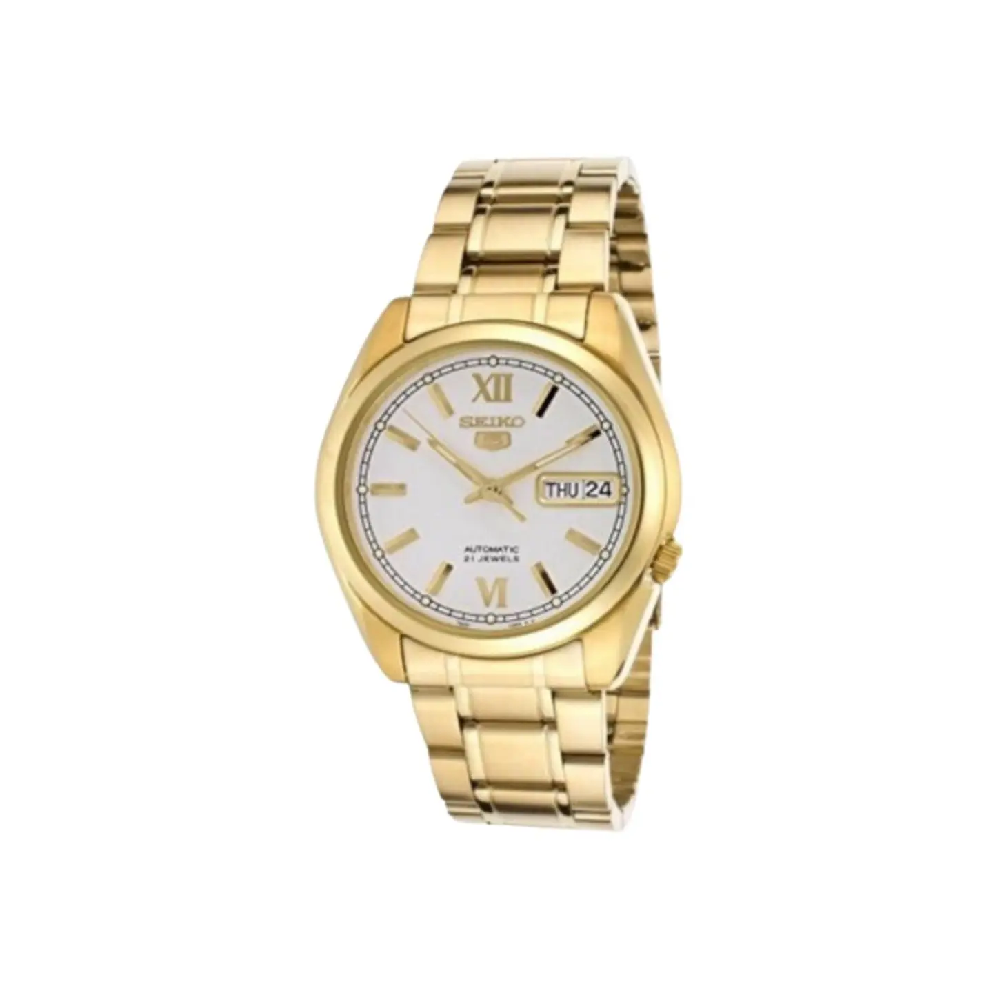 Seiko 5 Automático SNKL58K1: El Arte de la Dualidad en Acero y Oro 1