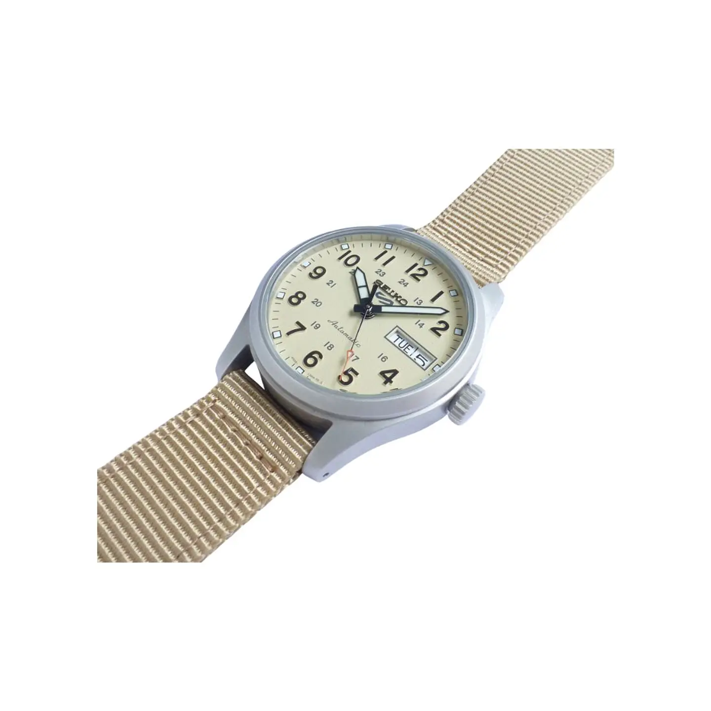 Reloj Hombre Seiko 5 Sports SRPJ83K1 Field – Estética Safari y Precisión Mecánica 3