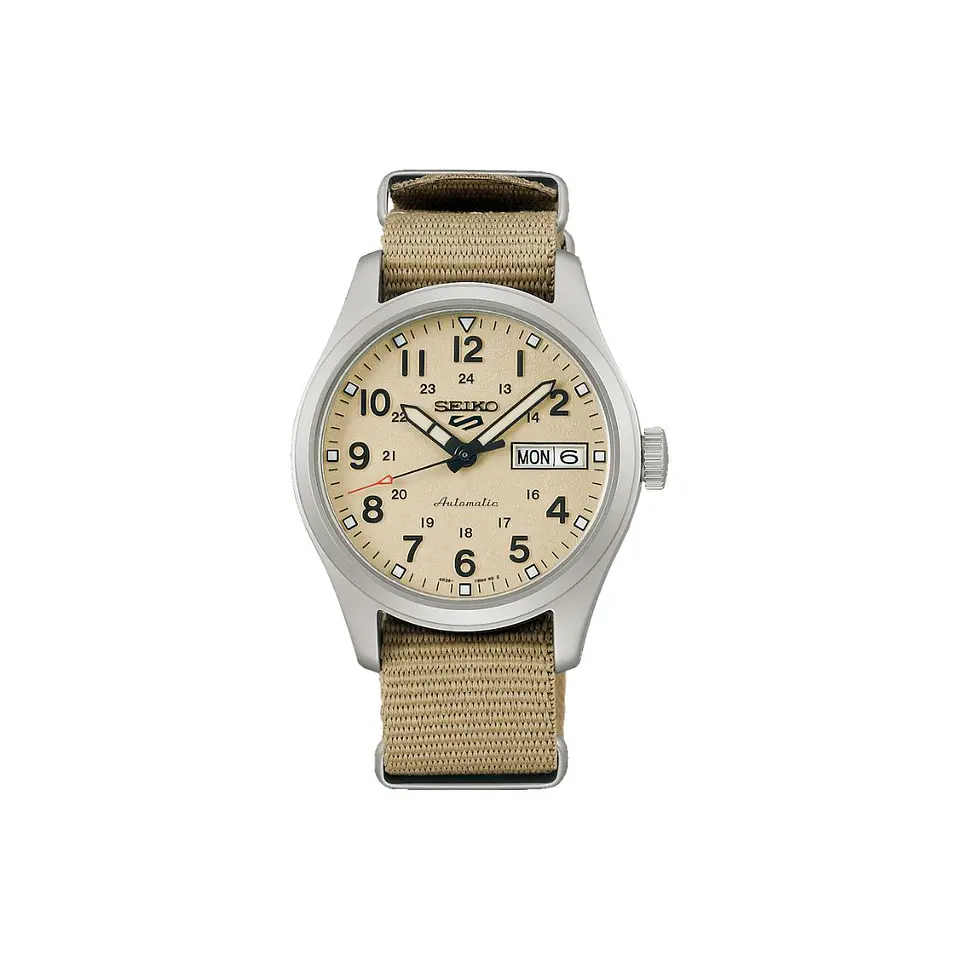 Reloj Hombre Seiko 5 Sports SRPJ83K1 Field – Estética Safari y Precisión Mecánica 1
