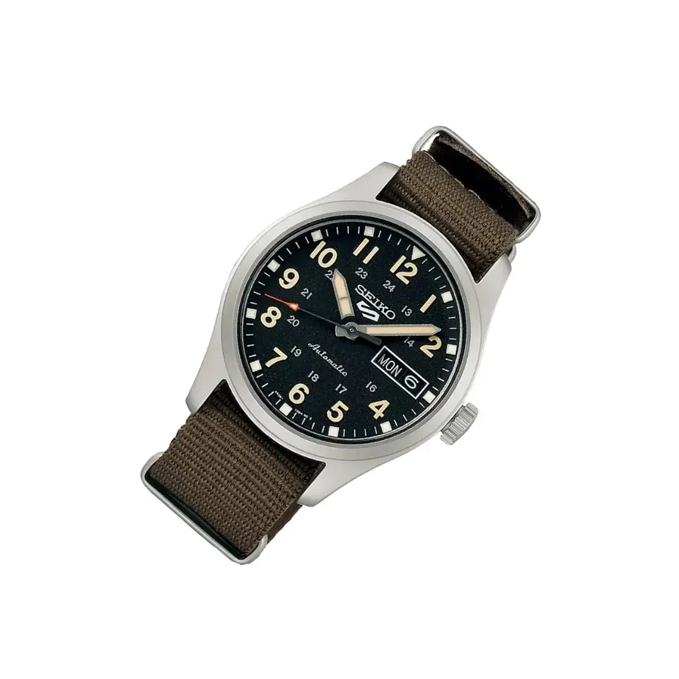 Reloj Hombre Seiko 5 Sports SRPJ85K1 Field – Funcionalidad Táctica y Comodidad Urbana 3
