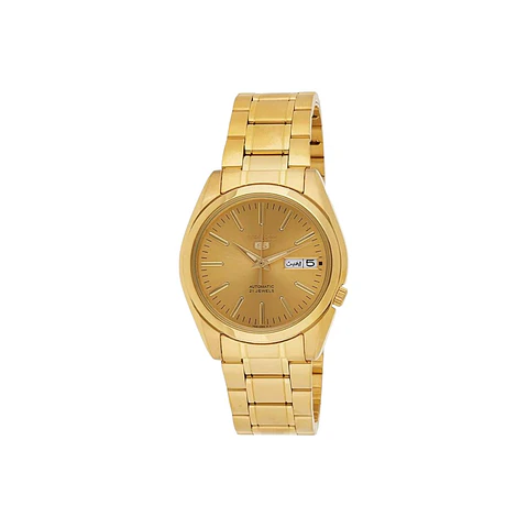 Reloj Hombre Seiko 5 Automático Dorado SNKL48K1 – La Opulencia del Clasicismo